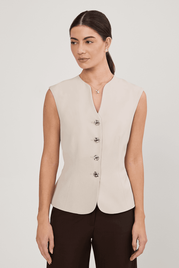 Chaleco Amaia beige